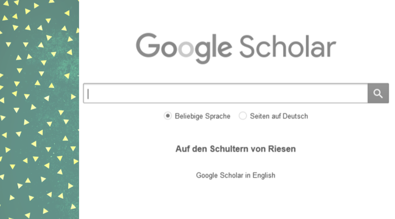 Recherche-Tipp #4: Die wissenschaftliche Suchmaschine Google Scholar