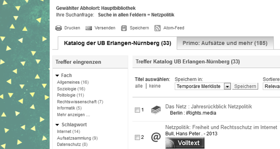 Katalog UB Erlangen