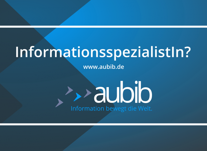 Banner zu aubib.de mit Logo der Website und Schriftzug „InformationsspezialistIn?“