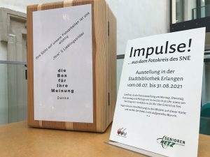Feedbackbox zur Fotoausstellung Impulse