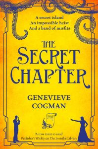 Das Cover von "The secret chapter" mit Link zum Bibliothekskatalog.