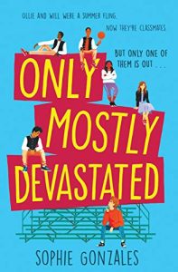 Das Cover von "Only mostly devastated" mit Link zum Bibliothekskatalog