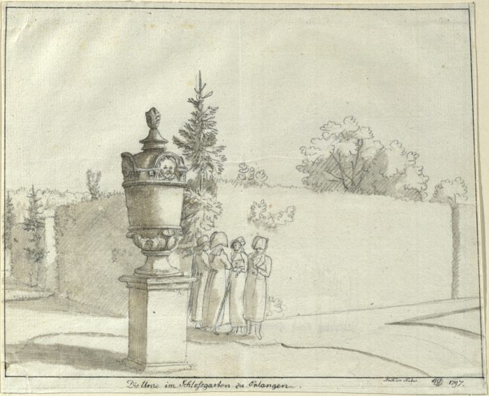 Die Urne im Schlossgarten zu Erlangen (1797) (Erlangen, Stadtarchiv VI.T.a.18002)