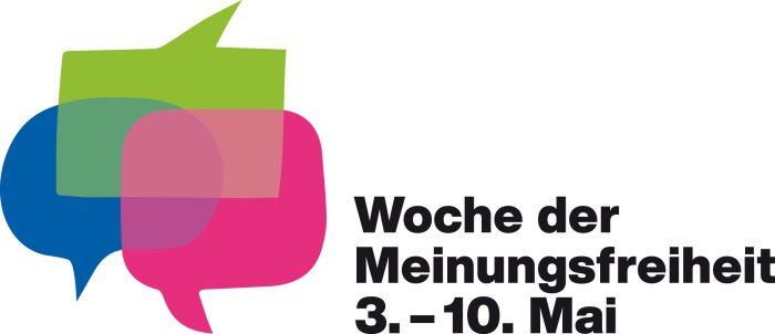 Logo mit Schriftzug Woche der Meinungsfreiheit 3.-10. Mai