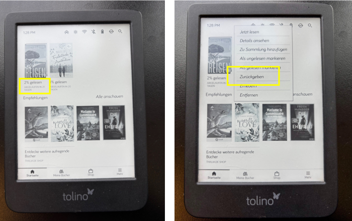 Buch zurückgeben