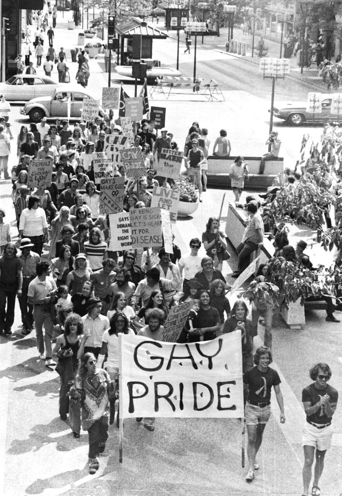 Gay Pride march by Jim Chalgren, June 1973
